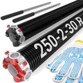 Toriexon Pair Garage Door Springs 0.250 wire x 2in inside x 30in length – Heavy-Duty Torsion, 18k Cycles
