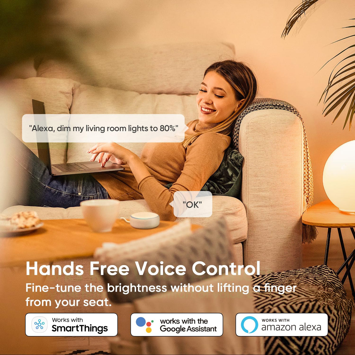 TREATLIFE Smart Dimmer Switch – Single-Pole, 2.4GHz WiFi, Works with Alexa & Google Home