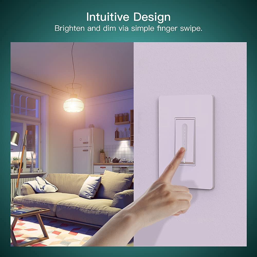 TREATLIFE Smart Dimmer Switch – Single-Pole, 2.4GHz WiFi, Works with Alexa & Google Home