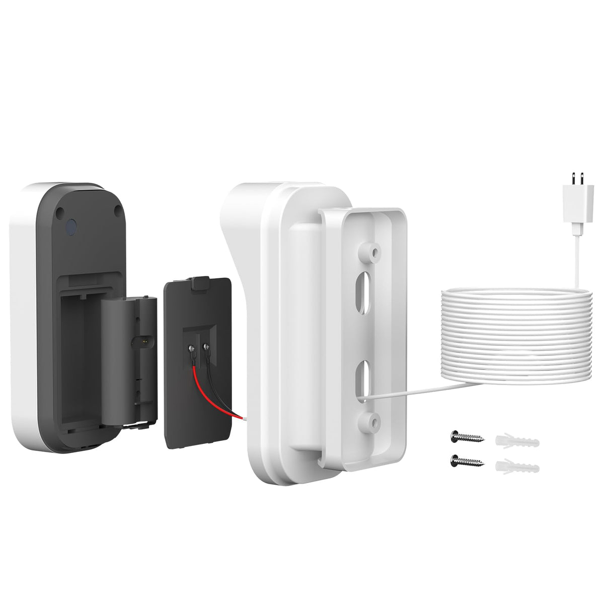 Uogw 20FT Power Adapter Kit for myQ Video Keypad – Weatherproof Cable & Adjustable Swivel Mount