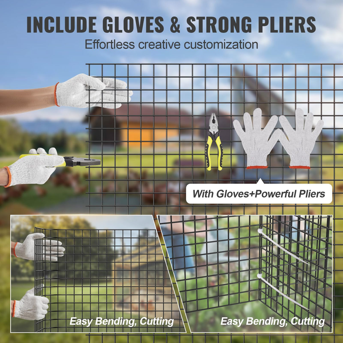 VEVOR Hardware Cloth 24'' x 100' – 1/2 in Galvanized Wire Mesh Roll, 19 Gauge for Chicken Coops