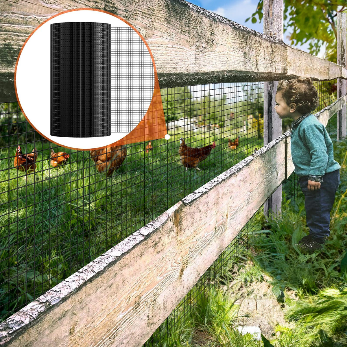 VEVOR Hardware Cloth 24'' x 100' – 1/2 in Galvanized Wire Mesh Roll, 19 Gauge for Chicken Coops