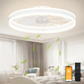 VOLISUN Low Profile Ceiling Fan with Lights and Remote – 23.6in Flush Mount, Dimmable LED 3000K-6500K