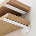 WEKIS Shelf Brackets 10-Inch Heavy Duty Floating Brackets – 6 Pack, Matte White, 160 lb Load Capacity