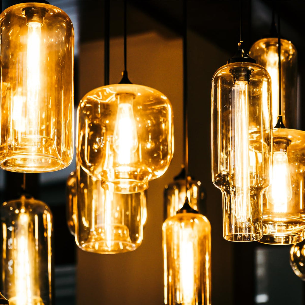 Weyolin Edison Light Bulbs - 25W 120V E26 T10 Tubular, Clear, Warm White, Dimmable - 6-Pack