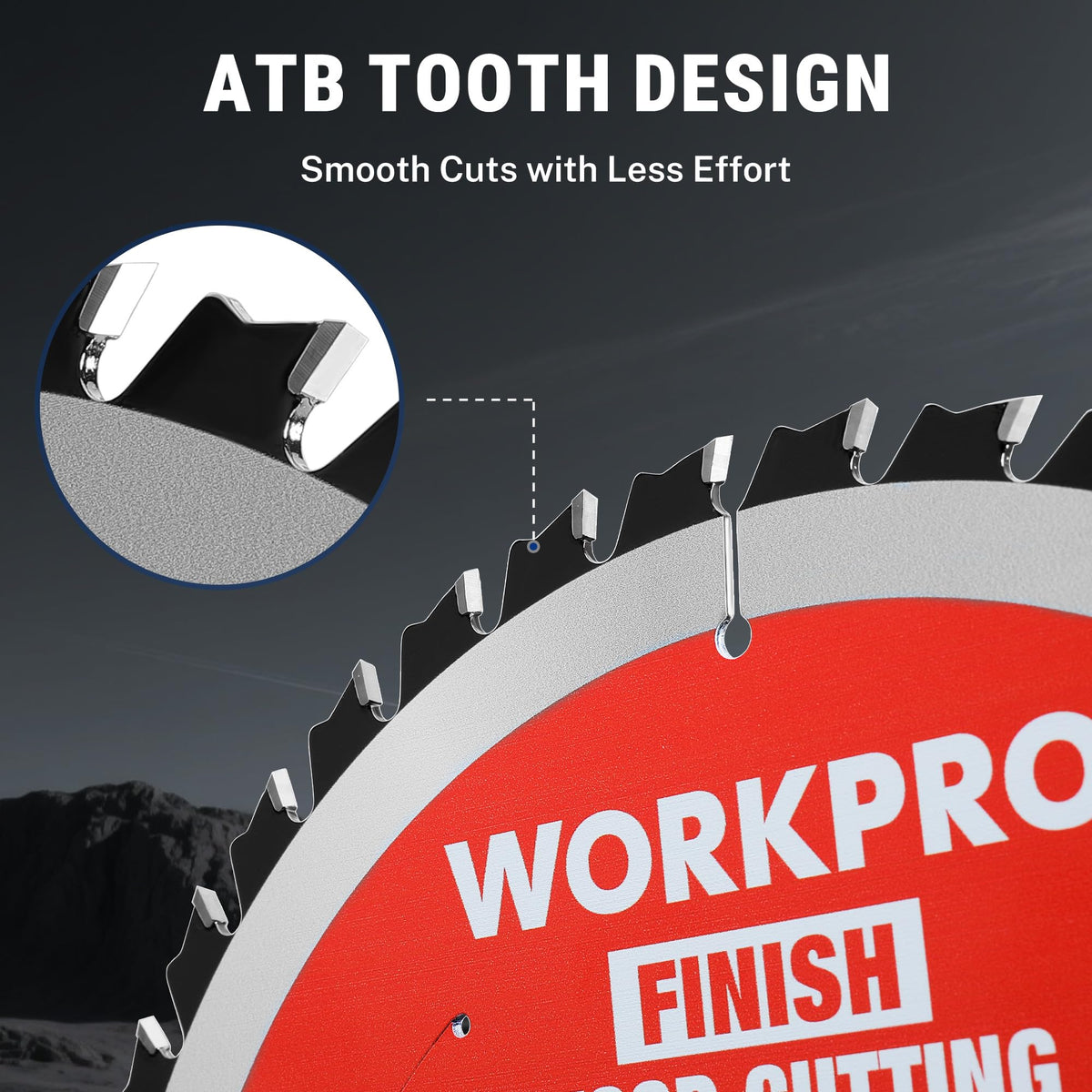WORKPRO 7.25 Inch 60T Fine Finish Plywood Cutting Blade – Thin Kerf, Carbide Tipped, ATB Tooth