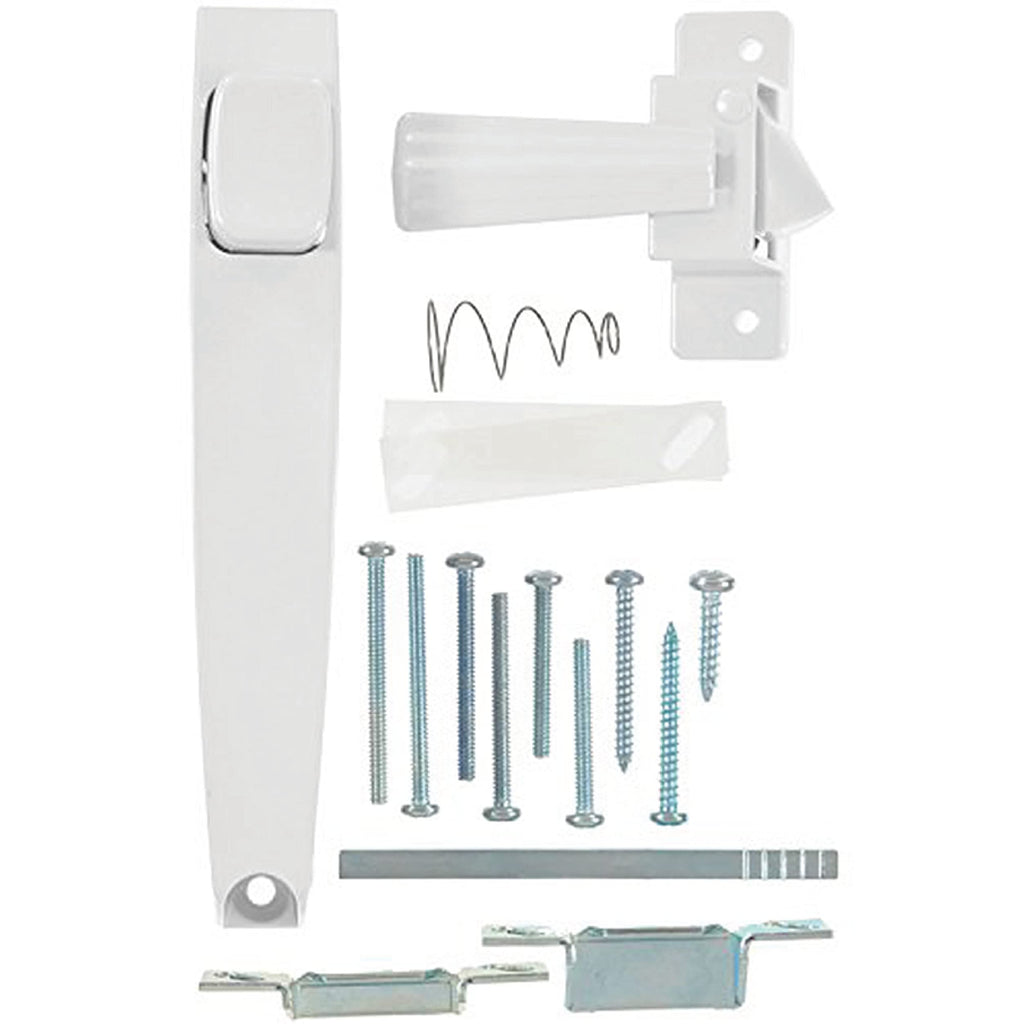 Wright Products Push Button Door Latch for Storm & Screen Doors - White