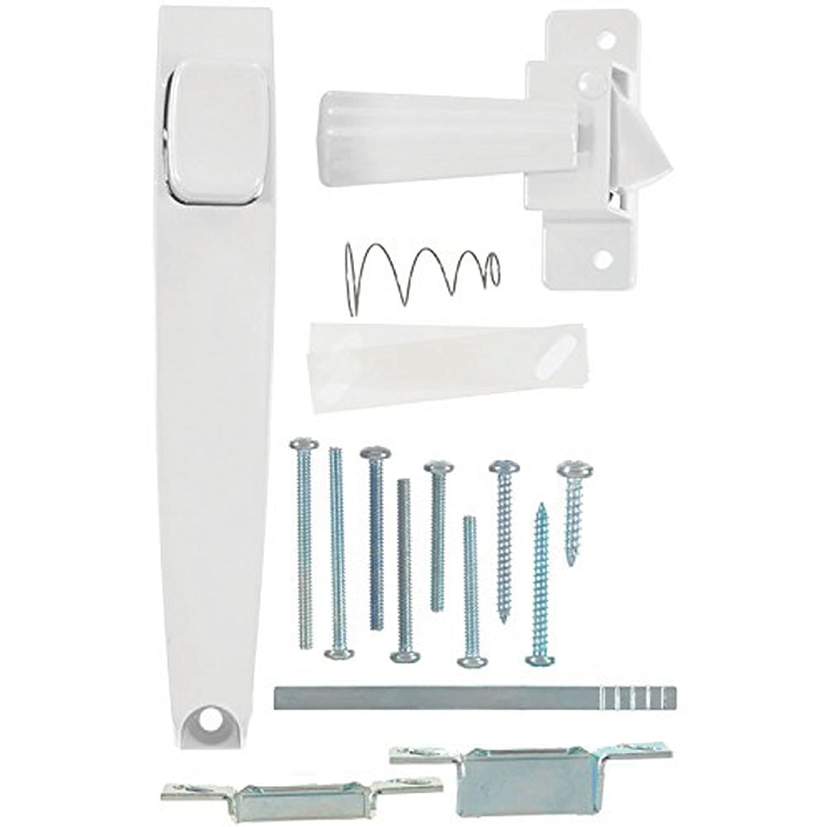 Wright Products Push Button Door Latch for Storm & Screen Doors - White