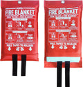 WUERLI Fire Blanket 40x40 in – 2 Pack for Home & Kitchen Safety