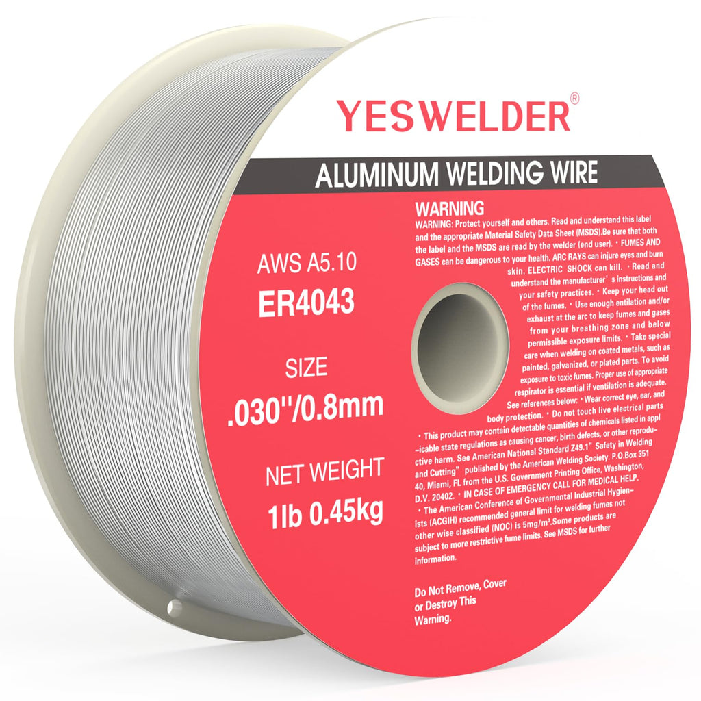 YESWELDER ER4043 .030-Inch MIG Welding Wire, 1 lb on ABS Spool for Aluminum