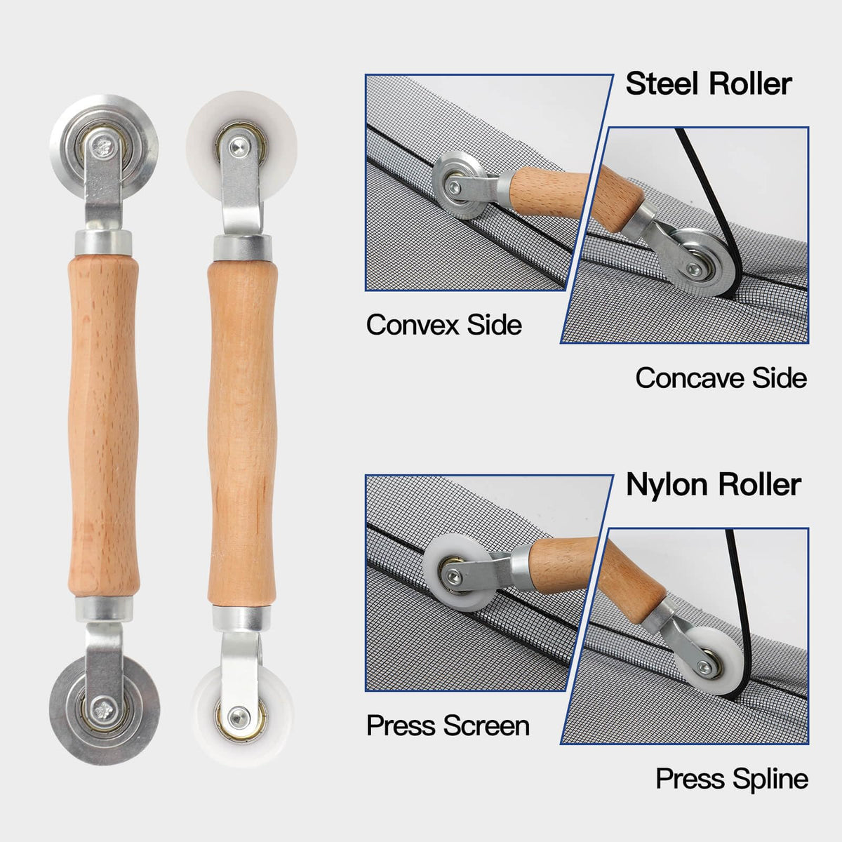Yolovit Window Screen Repair Kit – 48x114 Mesh with All Tools (8-in-1)